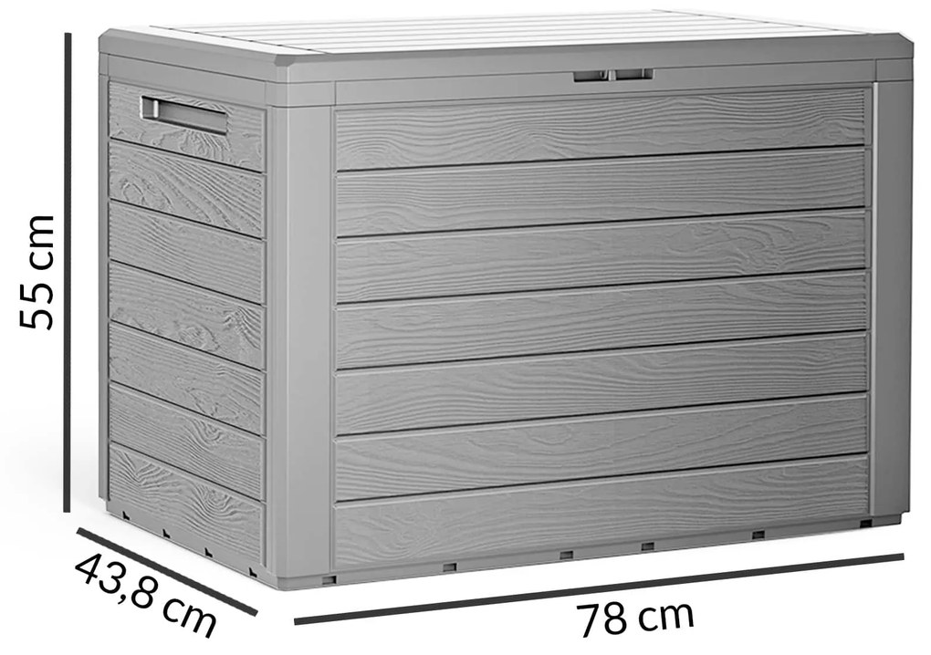 InternetovaZahrada Úložný box Lille 190L - šedá