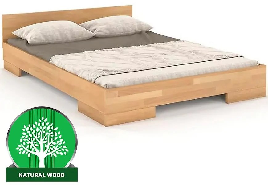 Posteľ drevené  buk Skandica Spectrum Nízka 140x200 prírodný
