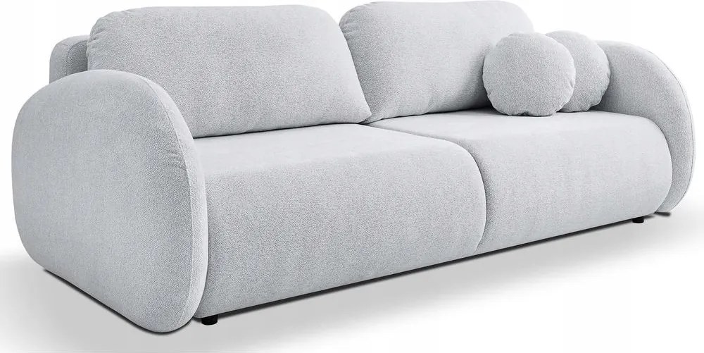 Pohovka trojsedačka Ovalia (svetlosivá čierna)