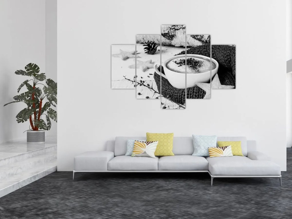 Obraz - Zimné cappuccino (150x105 cm)