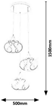 Rabalux 5771 - LED Luster na lanku PALMIRA LED/50W/230V