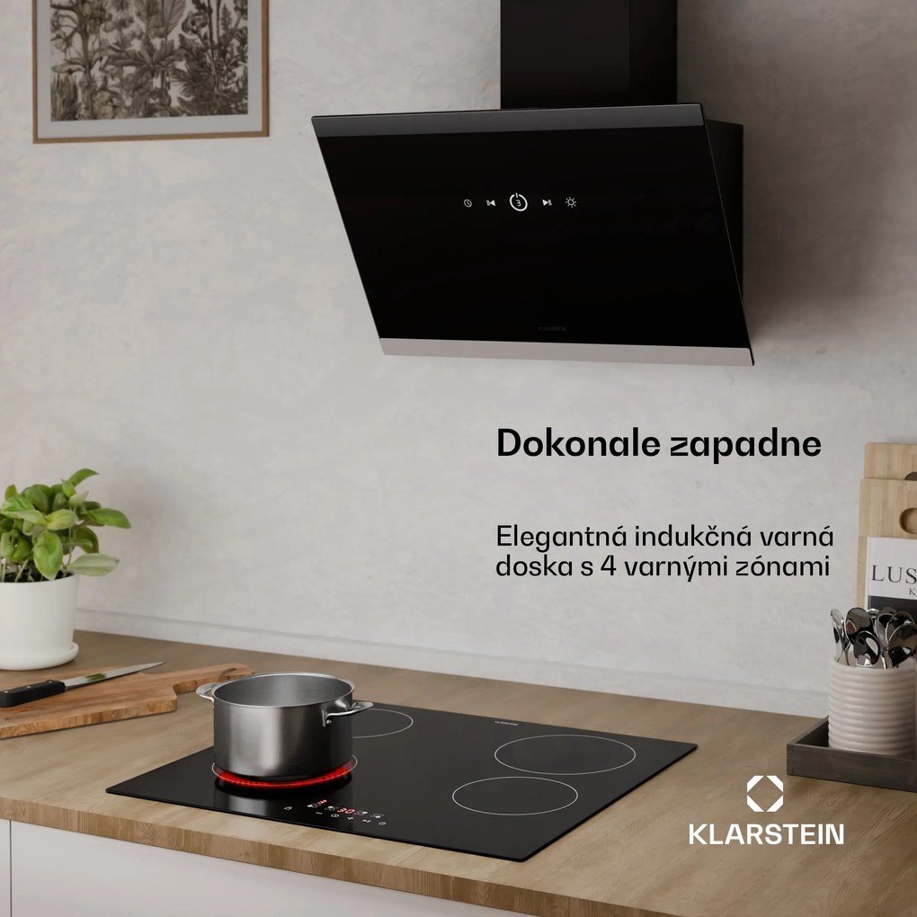 Klarstein Hito sklokeramická varná doska | 4 varné zóny | 6000 W | 9 výkonových stupňov | 60 cm