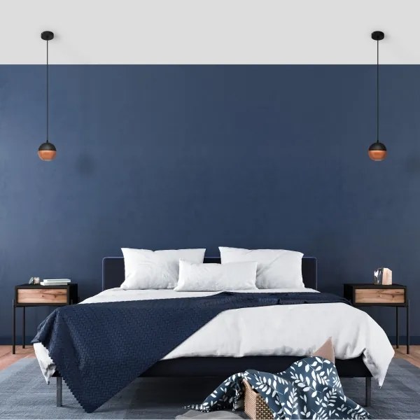 LED Luster na lanku MIDWAY 1xGU10/4,8W/230V čierna/medená