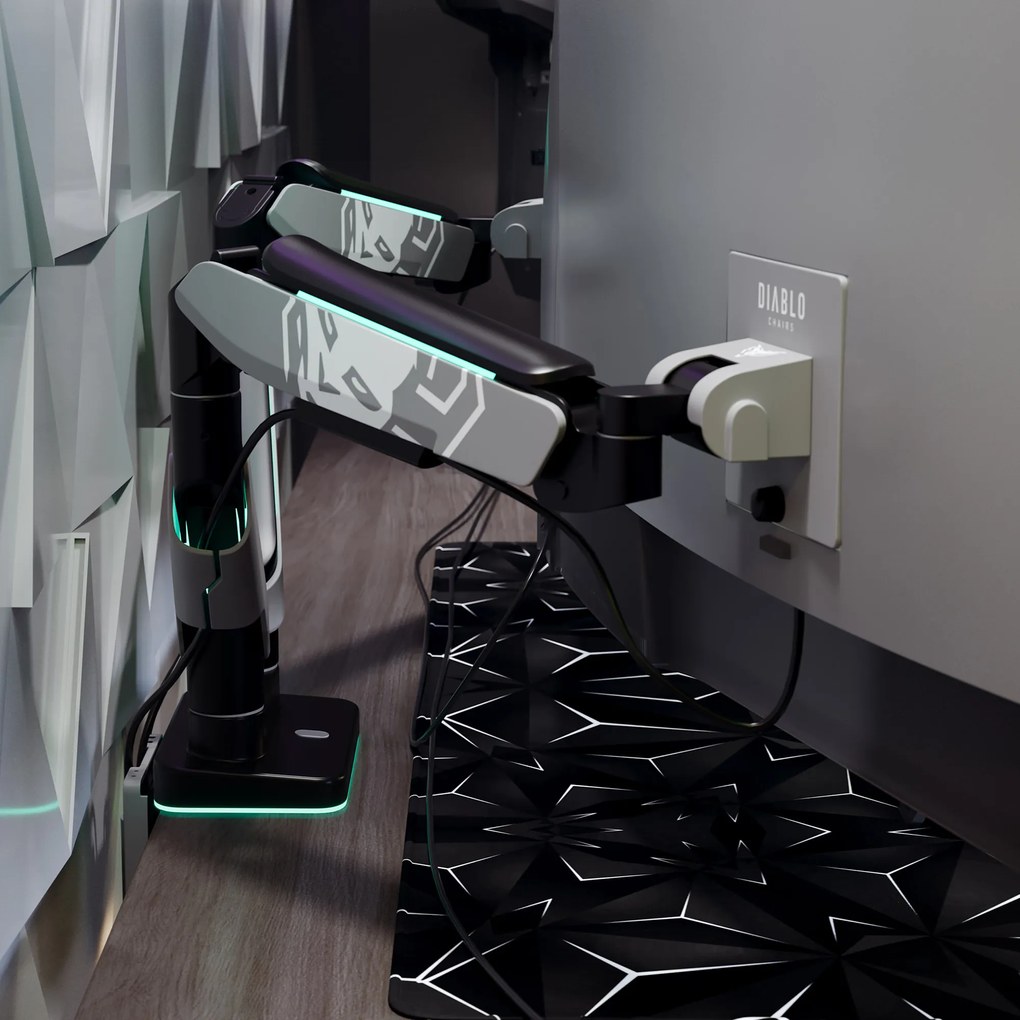 Dvojitý držiak na monitory 35 palcov, sivá-čierna RGB X-Arm Dual