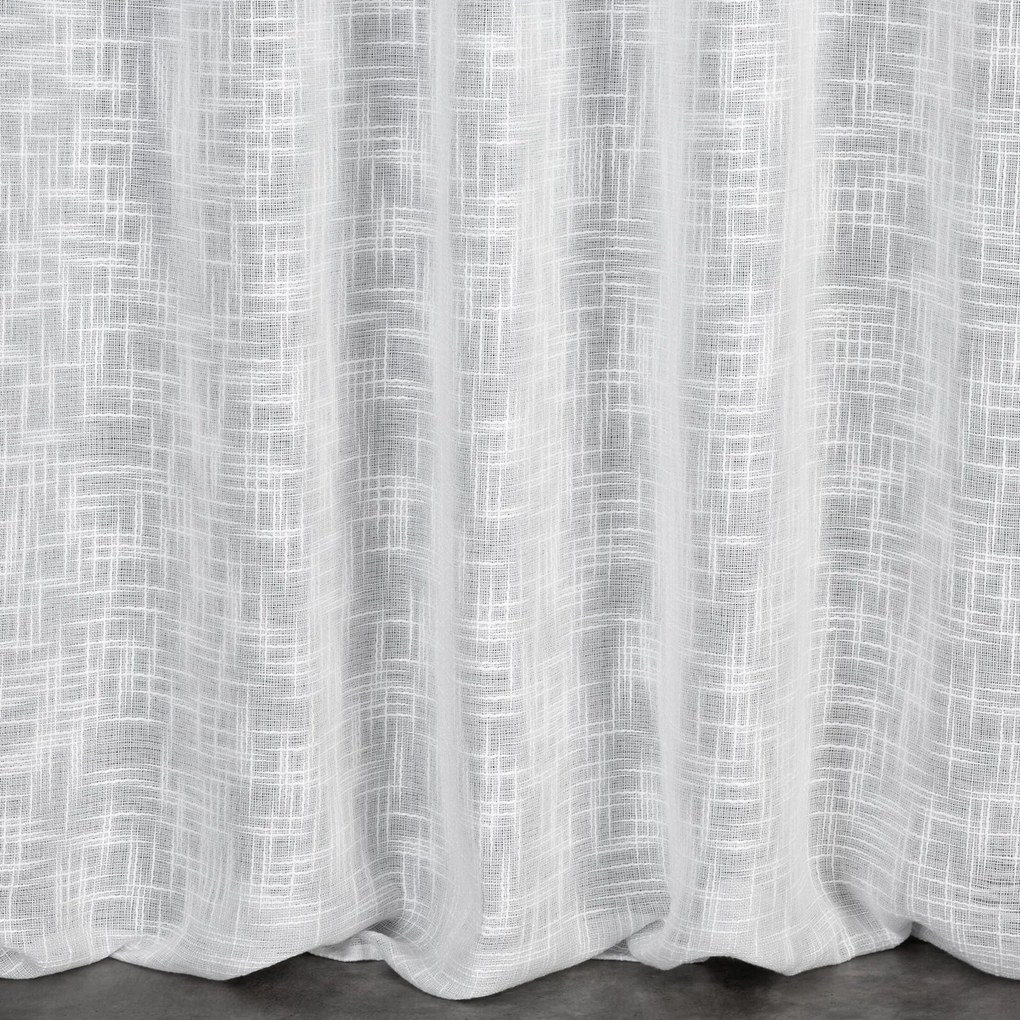 ZÁVES NA PÁSKE RUBI 140X270 CM BIELA