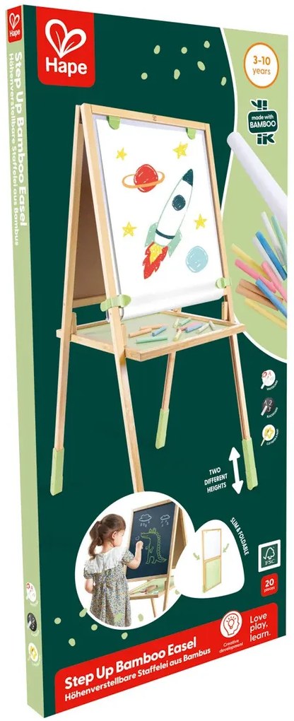 Bambusová tabuľa na kreslenie na stojane