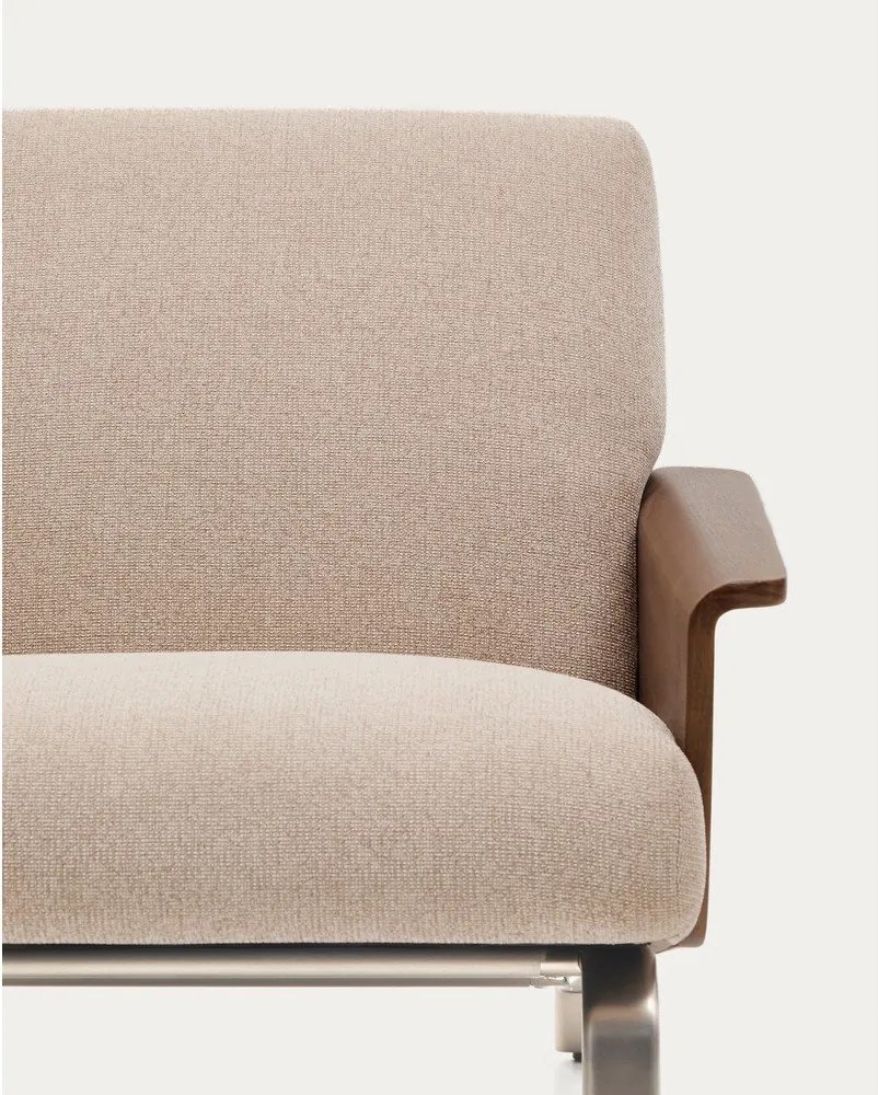 Svetlohnedá ženilková pohovka 205 cm Amsen – Kave Home