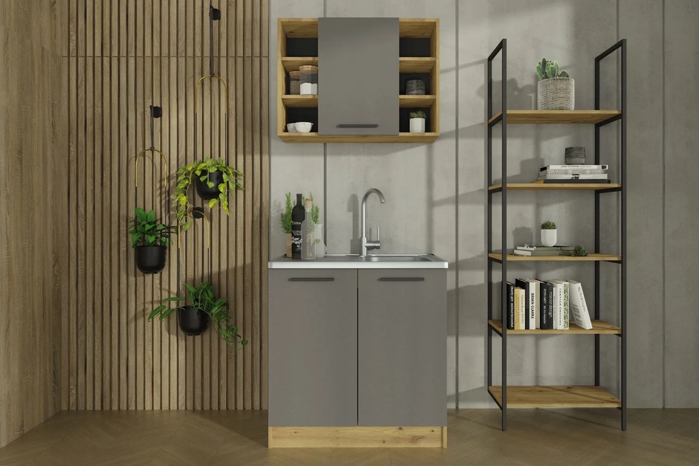 Malá kuchyňa artisan/ antracit SMILE 80