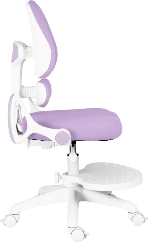 Detská rastúca stolička Neoseat KIDDY TWO — látka, prateľný poťah, fialová