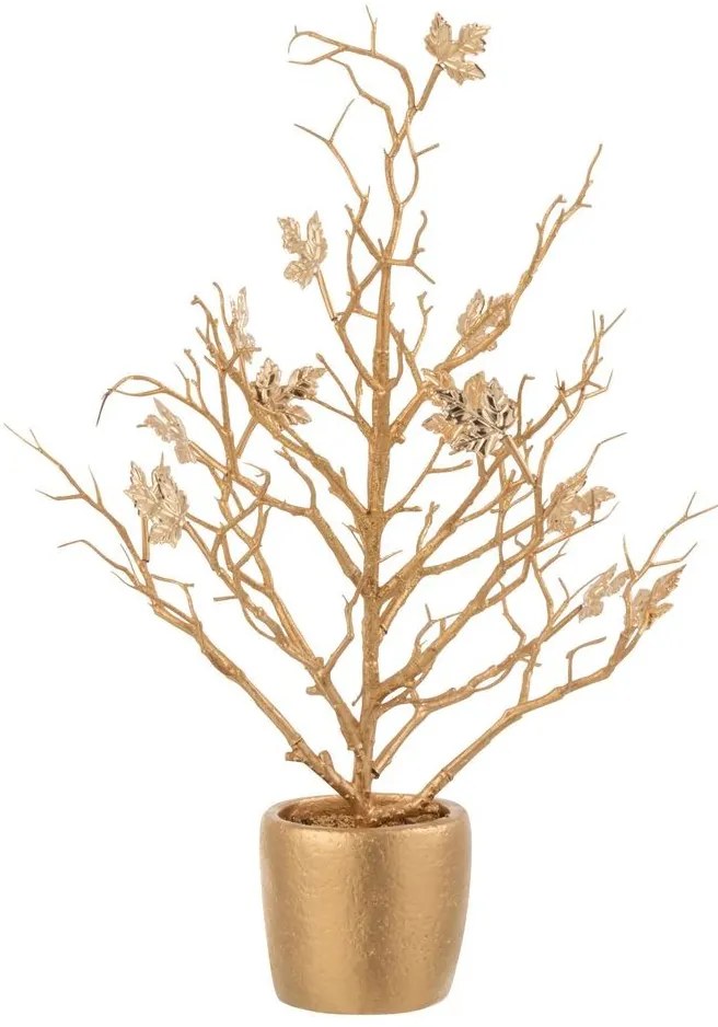 Zlatý dekoračný stromček s trblietavými lístkami Tree Glitt - 15*15*44 cm