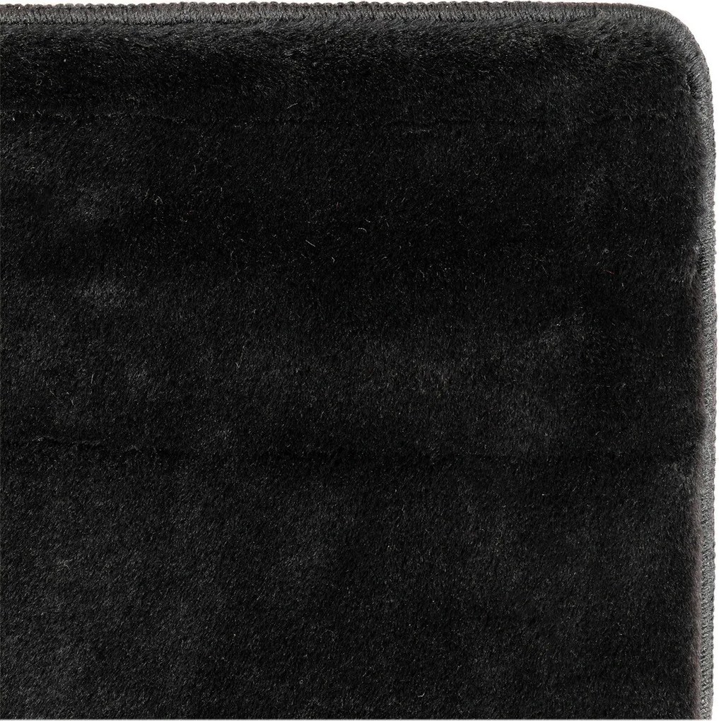 Ayyildiz, Kusový koberec Joy 1400 black kruh, 120x120 (priemer) kruh, čierna, chodba / predsieň