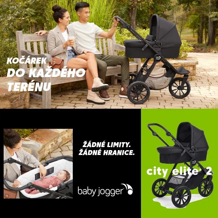 Baby Jogger BabyJogger CITY ELITE 2 set 2v1 (kočík+vanička) STONE GREY