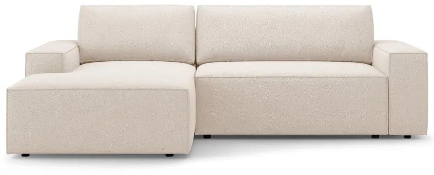 Béžová rozkladacia rohová pohovka z textílie bouclé (ľavý roh) Jodie – Micadoni Home