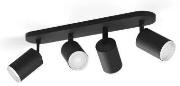 Philips - LED RGBW Stmievateľné bodové svietidlo Hue FUGATO 4xGU10/4,2W/230V čierna