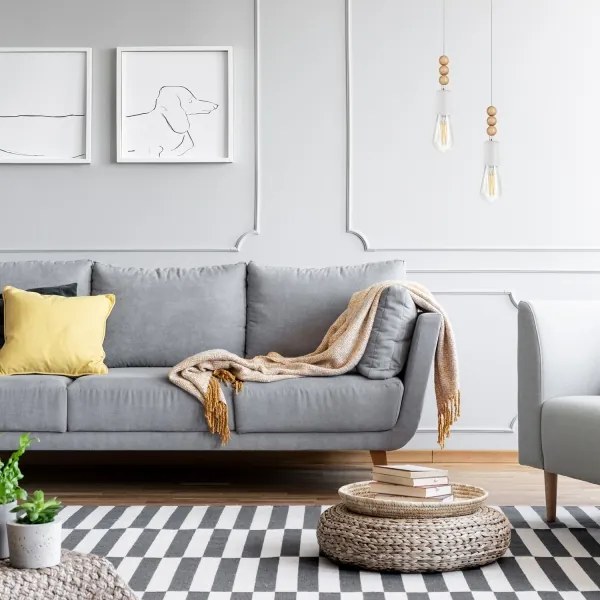 Luster na lanku SIMON 2xE27/60W/230V biela/buk