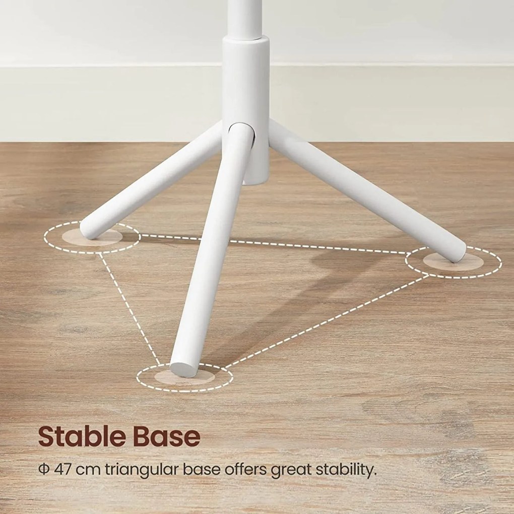 VASAGLE Stojan na kabáty, vešiak na kabáty z masívneho dreva