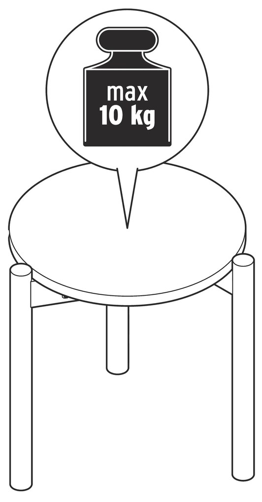 Príručný stolík, okrúhly