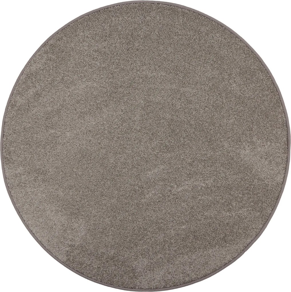 Vopi, AKCIA: 100x100 (průměr) kruh cm Kusový koberec Capri béžový kruh, hnedá