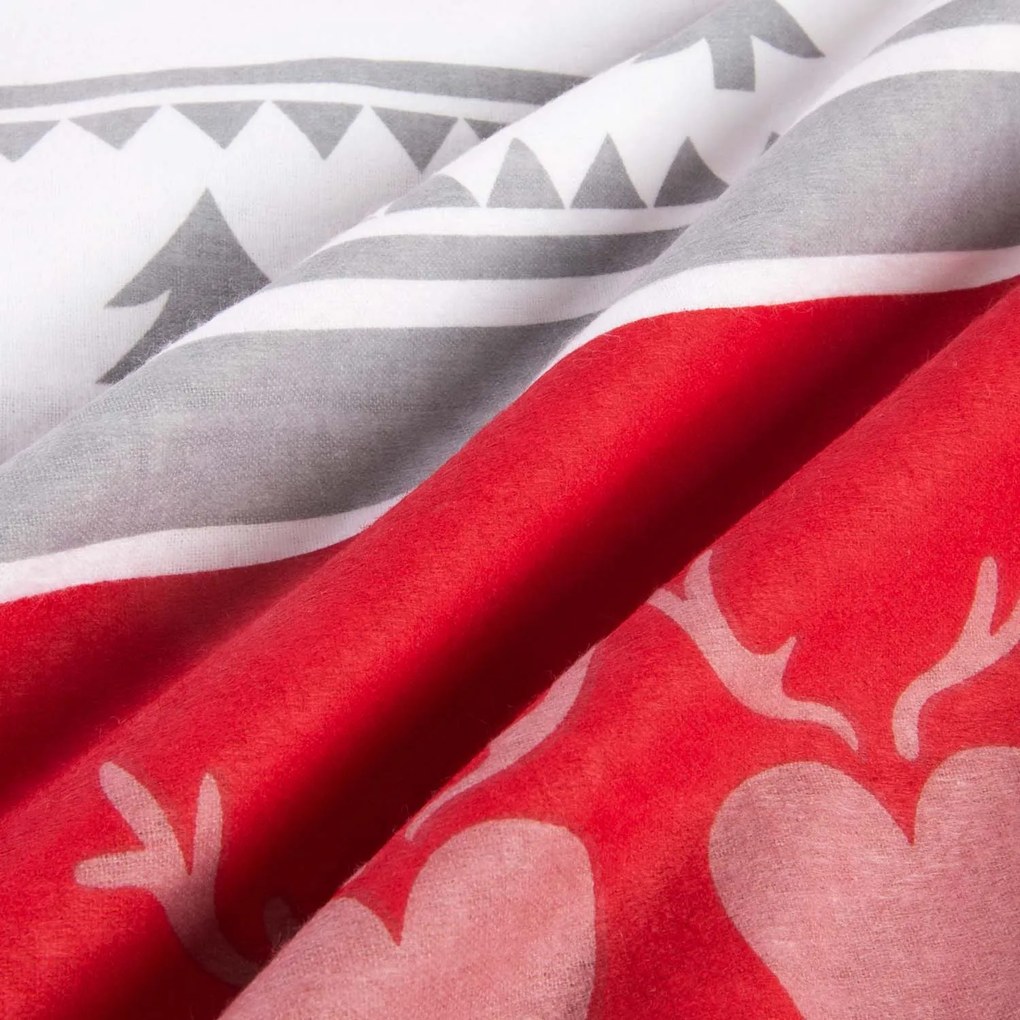 VIANOČNÉ FLANELOVÉ OBLIEČKY FLANELOVE 200X220 CM, 2KS 70X80 CM VZOROVANÉ