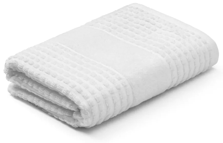 Biely froté uterák z Bio bavlny 50x100 cm Check – JUNA