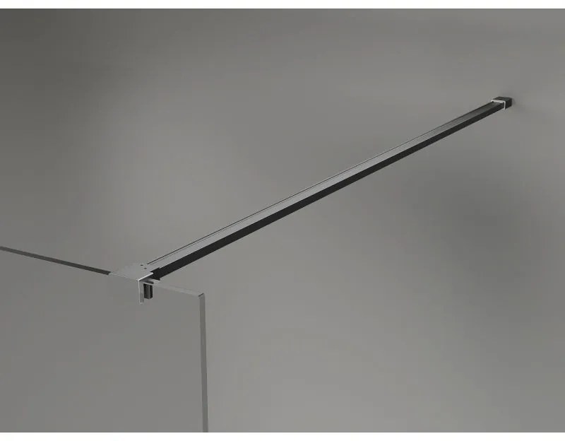 Mexen Kioto-X, sprchová zástena 130 x 200 cm, 10mm číre sklo, grafitový profil, 800-130-101-95-00-X