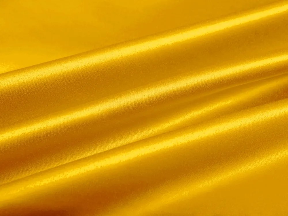 Biante Saténový behúň na stôl polyesterový Satén LUX-L041 Kanárikovo žltý 35x140 cm