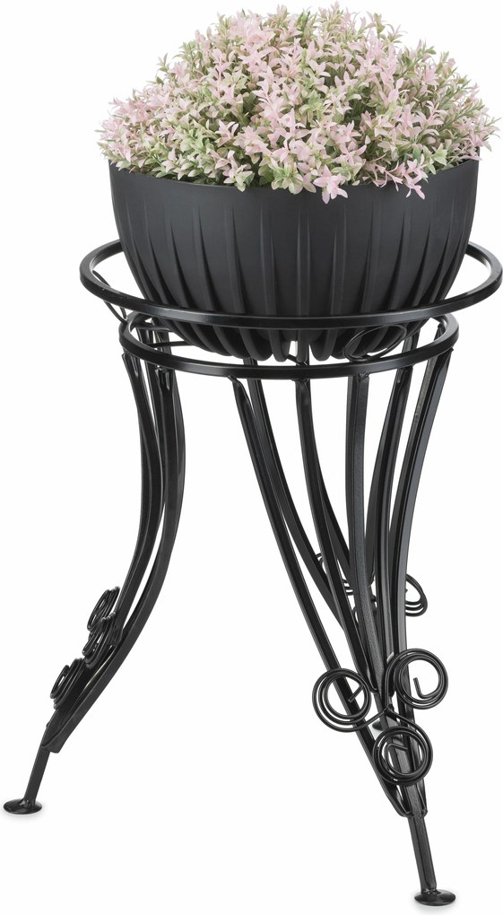 STOJAN NA KVETINÁČ SHANE 47X43 CM ČIERNA