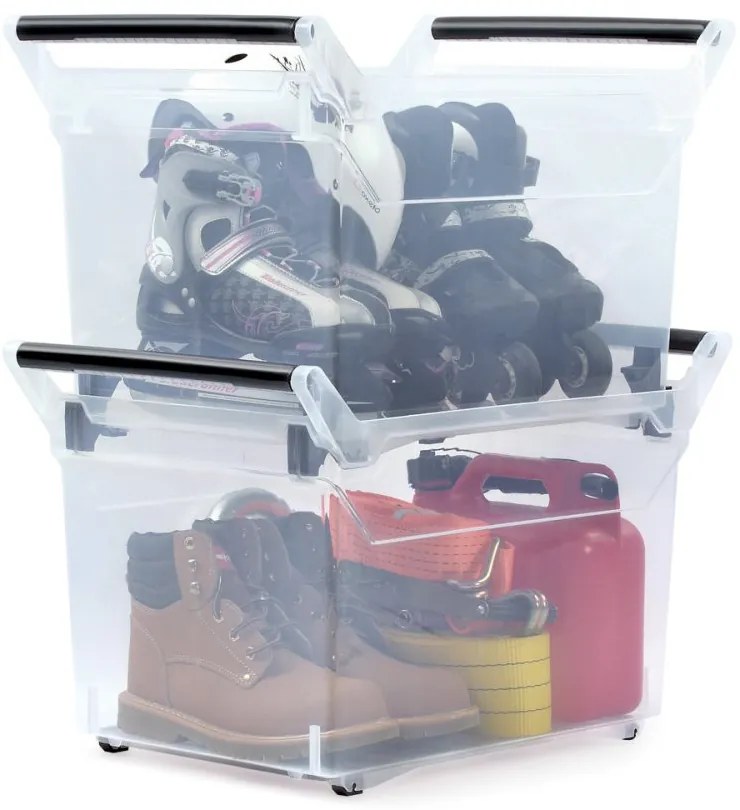 Prosperplast Úložný box, úzky s madlom, systémový NUK, 58x38x38, 49 l