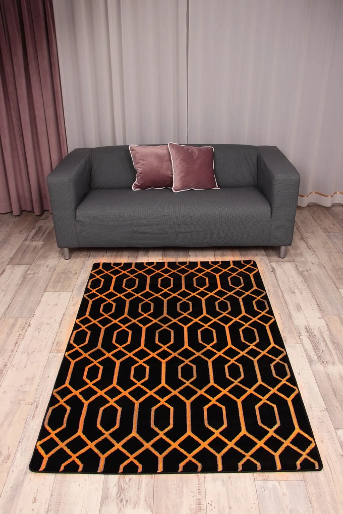 Koberec Cosmic Carving 5103 GREY/GOLD rozmery koberec: 240x340 cm