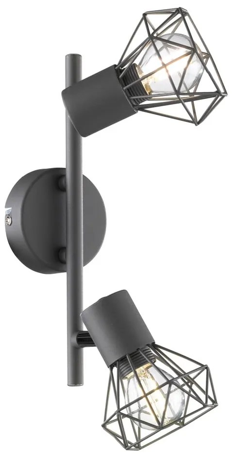 Čierne bodové svietidlo 8x25 cm Ran – Fischer &amp; Honsel