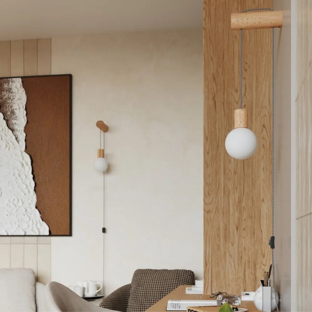 Nástenné svietidlo v prírodnej farbe Arcadia – Sollux