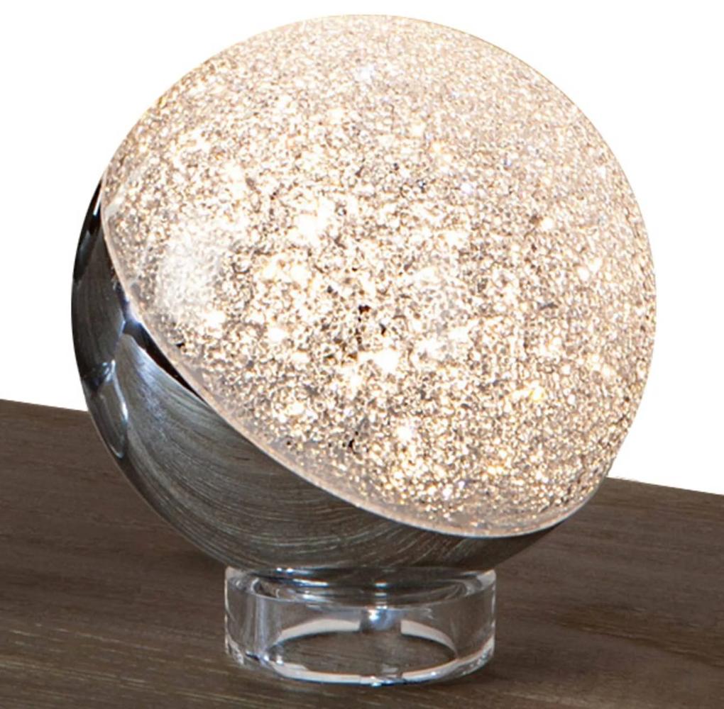 Stolná LED lampa Sphere, chróm, Ø 12 cm