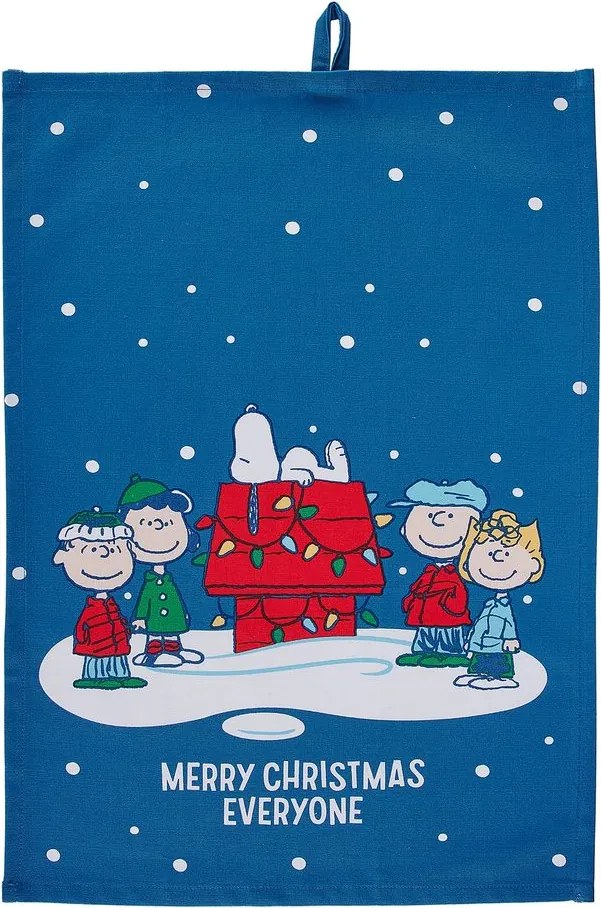 PEANUTS Utierka "Merry Christmas" - tm.modrá