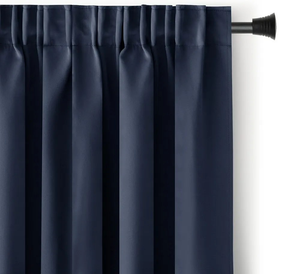 Restilo Záves Blackout Oxford Pleat indigo, 140 x 245 cm