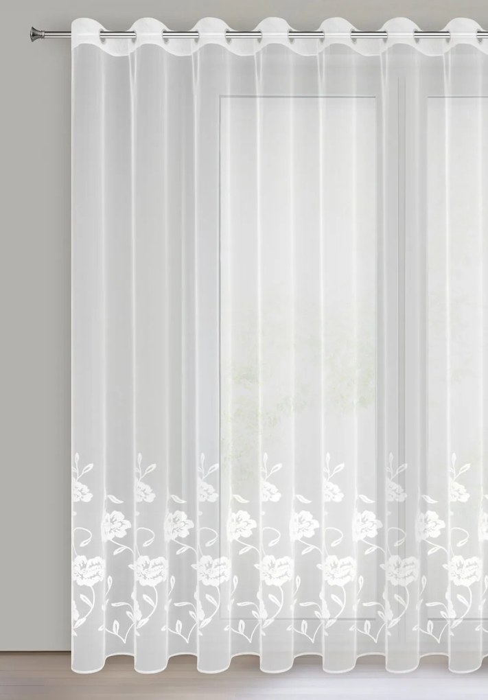 ZÁCLONA NA KRÚŽKOCH NATALI 350X250 CM KVETY