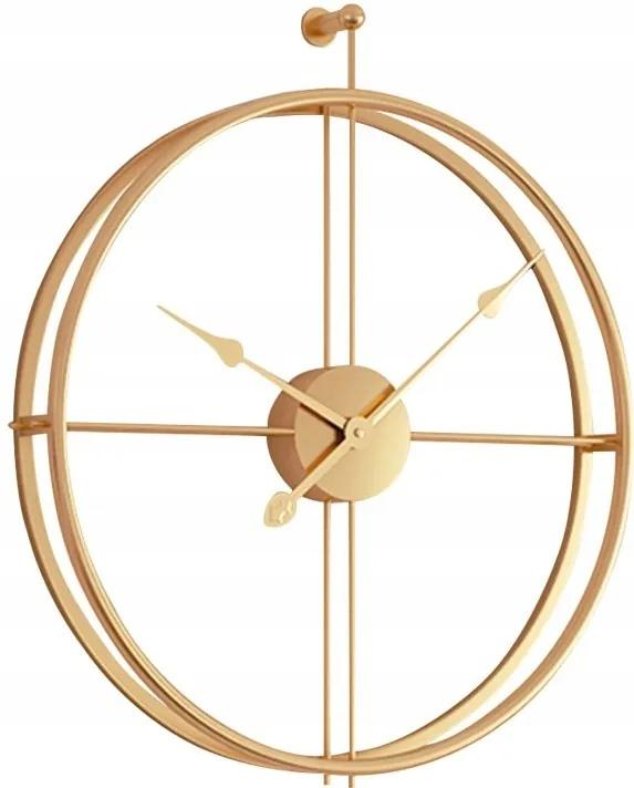 Tutumi 3D nástenné hodiny Coat 50 cm zlaté