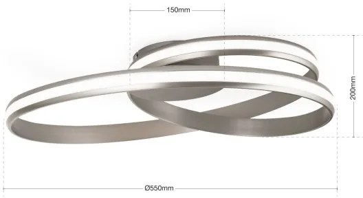 Orion DL 7-638 - LED Stmievateľné stropné svietidlo CIRCUS LED/30W/230V strieborná