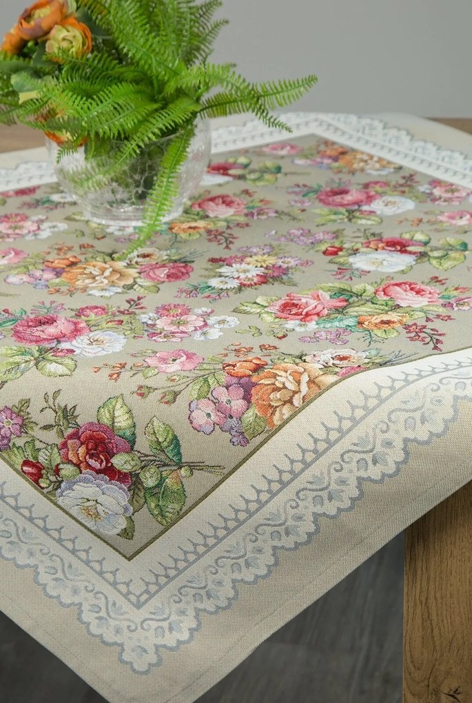 GOBELÍNOVÝ OBRUS OLI 100X100 VZOROVANÝ