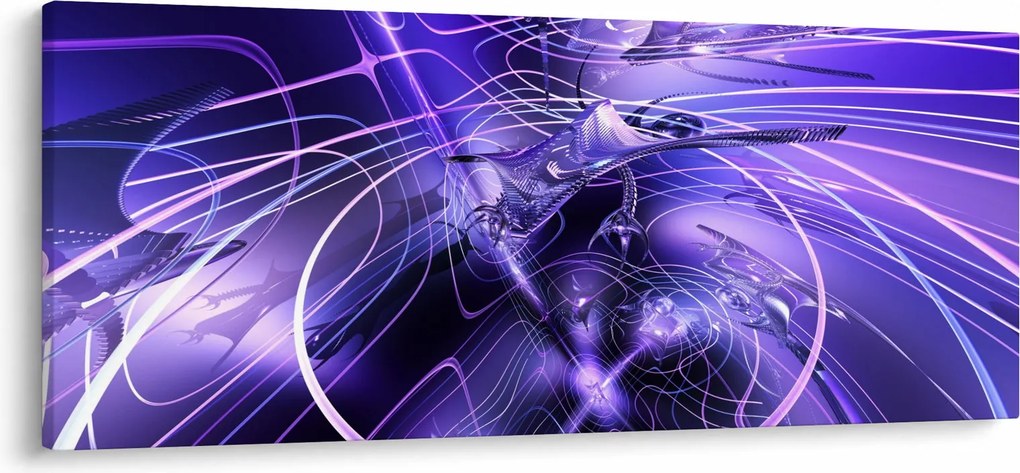 Obraz technické abstrakcie (120x50 cm)