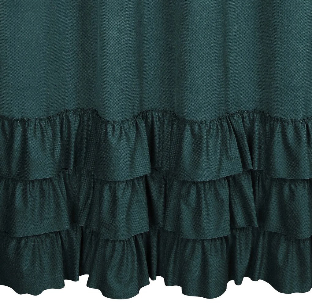 ZATEMŇOVACÍ ZÁVES NA KRÚŽKOCH MEGI 140X250 CM TMAVOZELENÁ