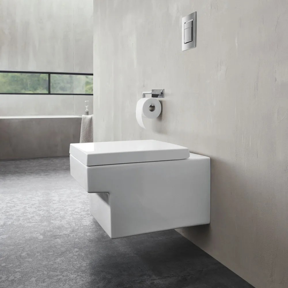 GROHE Cube Ceramic závesné WC Rimless s hlbokým splachovaním, 370 x 565 mm, alpská biela, s povrchovou úpravou PureGuard, 3924500H