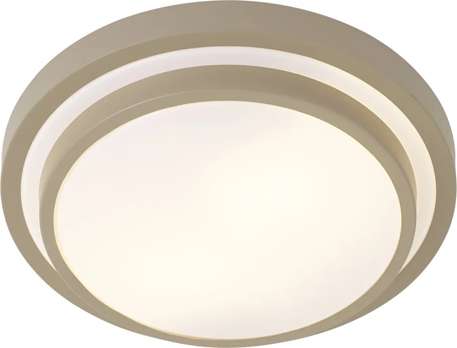 Moderné stropné svietidlo sivohnedé s bielou farbou 34 cm IP44 - Walden