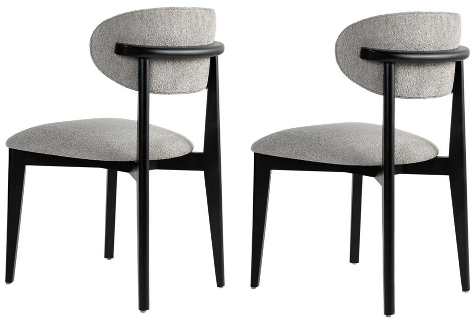 Sada jedálenských stoličiek Lionte Grey and Black,2 ks