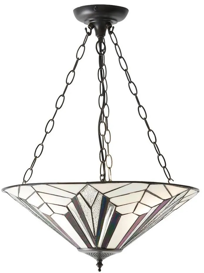 Endon 63936 - Luster na reťazi Tiffany ASTORIA 3xE27/60W/230V pr. 48 cm