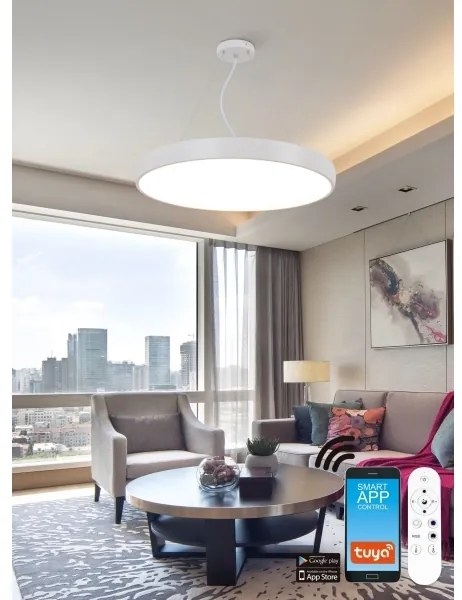 Top Light - LED RGB Stmievateľný luster na lanku LED/60W/230V Wi-Fi Tuya biela + DO