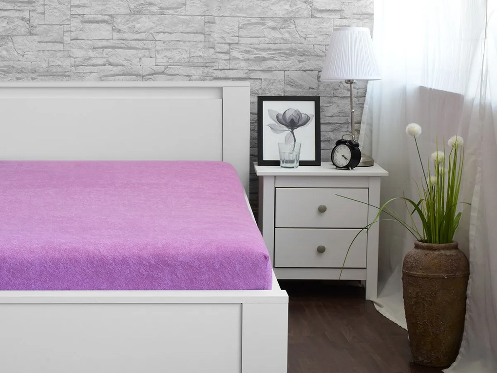 XPOSE® Froté plachta Exclusive - orgovánová 180x200 cm