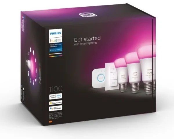 Základná sada Philips Hue WACA 3xE27/9W 2000-6500K + zariadenie na prepojenie