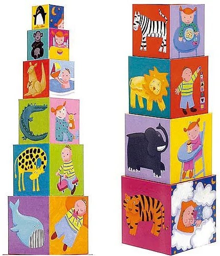 Skladacie kocky pyramída – Môj deň