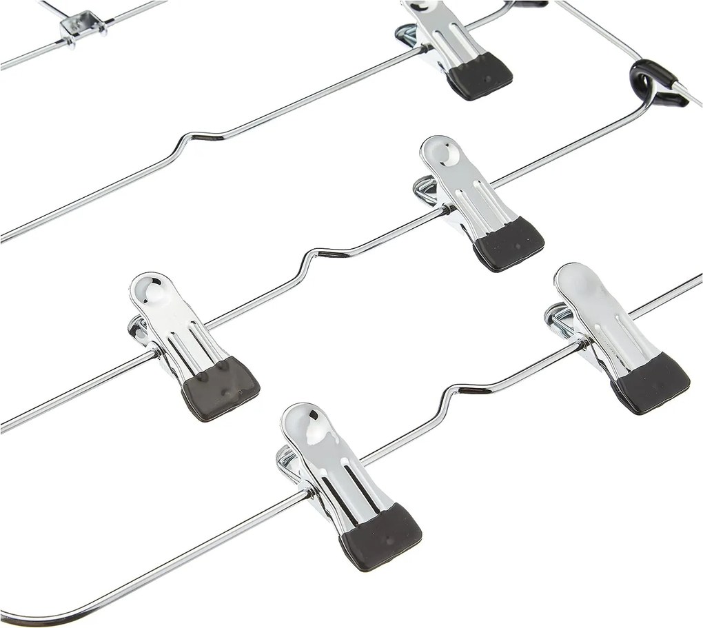 Zeller Present Kovový vešiak na oblečenie s klipmi, na sukne a nohavice, 4 úrovne