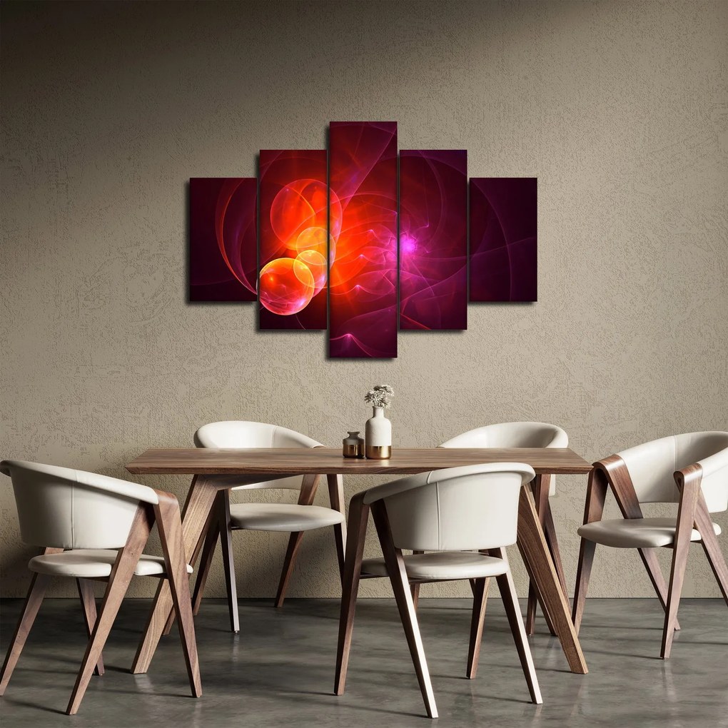 Moderný obraz ružovej abstrakcie (150x105 cm)